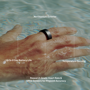 Oura Ring 4 Health & Fitness Tracker Smart Ring, Brushed Silver